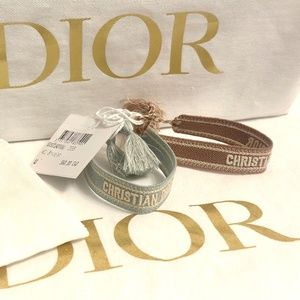 CHRISTIAN DIOR BRACELET SET- dusty jade and dusty pink set